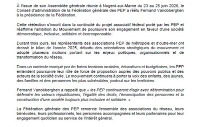 CP Réélection président des PEP