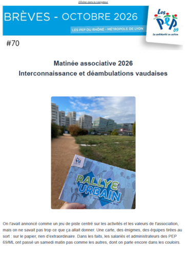 BREVES OCTOBRE 2026